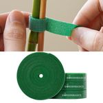 GARDENBASICS Plant Ties; Reusable, Adjustable, Gentle Plants Supports for Effective Growing; Multi-Use Support Tie Tape for Gardening, Wire Organizer, Cable Management (1 MTR x 12 MM - 5 Roll) Green