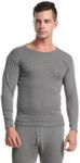 Men's Cotton Thermal Set, Men Long Johns Tops & Bottoms, Long Sleeve Base Layer Set for Winter & Cold Days (Dark Grey, Large)