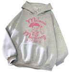 NEWOK Minimalist Girl Style Hoodie Singer Album Surrounding Men's and Women's Fashion Sweatshirt. (XS,Grey)