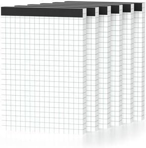 6 Pack Graph Paper Pad Quad Ruled, 2x2 Quad Legal Pads 8.5 x 11 Grid Pad with Cardboard, White Perforations Paper with Blue Lines Graph Paper Notebook for Home, Office, School (50 Sheets per Pads)