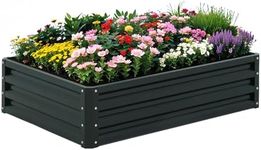 TOUFUN Raised Garden Bed 4x3x1 Black