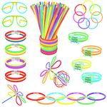 Vicloon Glow Sticks, 100 Pcs Glow Party Supplies with Connectors, Bracelets, Suitable for Dance, Raves or Party Fillers, 12+ hour Non Stop Glow - Non Toxic