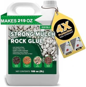 Mulch Rock Glue for Landscaping, Makes 219oz Concentrated Landscape Gravel Binder - Lasts Up to 2 Years, Strong Stone Glue for Outside Rocks, Easily Holds Rubber, Pine Straw, Pebble, Pea Gravel, Bark