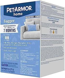 PetArmor Home Fogger, Kills Fleas, Ticks, Mosquitoes & Other Listed Insects, Helps Eliminate Pet Odor, Clean Fresh Scent, Protects for 7 Months, 3 2oz Canisters