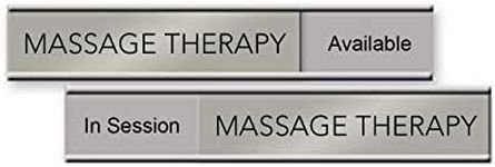 Massage Therapy Room Slider Sign, 6" x 1" "Available/In Session" - Made in the USA!