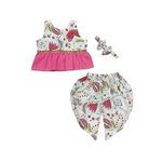 The Root And Craft Kids Birthday Photoshoot Outfit Dress Girls Bandhani printed Top With Dhoti pant & Hairband Born Baby Photography Photoshoot Props(0 to 3 Month) (Pink, 0-3 Month)