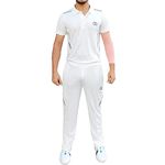 CALIGOSTLE Half Sleeves Cricket Tracksuit for Men (White) (38)