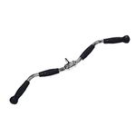 B Fit Solid Steel Pro-Grip Curl Bar 28 Inch