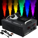 Tengchang 1500W Party Fog Machine RGB 3in1 24 LED Light DMX Smoke DJ Stage Show Wireless Remote