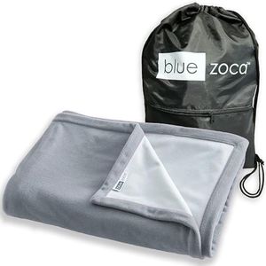 Blue Zoca Beach Blanket Waterproof Sandproof Waterproof Blanket for Camping, Hiking, Outdoor Sporting Events, Picnics & More | Machine Washable & Pet Friendly | Travel Size - 65x50in Gray