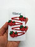 Hair Clips Accessories,Girls Snap Hair Clips,Cute Hair Clips,Kids Hair Clips,Metal,Hair Clips,Baby Toddlers Girl Kids Hair clips (Strawberry Clip Z4CLISTR)