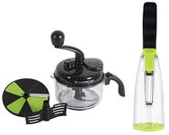 Wonderchef Turbo Dual Speed Food Processor with Smart Peeler Combo (Black)