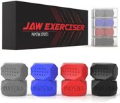 Mayena Sports Jawline Exerciser for Men & Women | 4 Resistance Levels (8pcs) Silicone Jaw Exerciser Tablets | Powerful Jaw Trainer & Jawline Shaper for All Level Users| Slims, Tones& Defines the Face