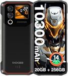 DOOGEE Blade10 Max Rugged Smartphone - 10300mAh Battery, 1.54” Touch Back Screen, 20(8+12)GB+256GB, 6.56" 90Hz FHD+ Display, 50MP Camera, IP69K Waterproof, 4G Dual SIM, 3 Card Slots/NFC/GPS/Android 14