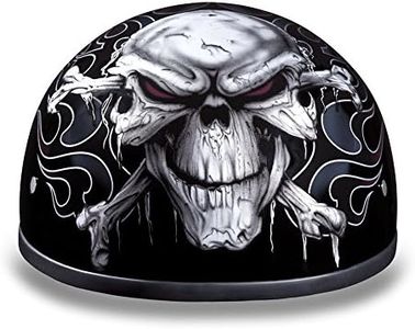 Daytona HELMETS Motorcycle Half Helmet Skull Cap- Cross Bones 100% DOT Approved