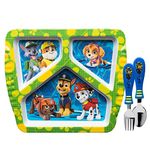 Zak Designs FZNC-2070 3 Piece Set Made of Durable Material and Perfect for Kids, Melamine, Paw Patrol Boy 3pc