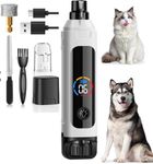 Boltz Dog Nail Grinder, 6-Speed Quiet Electric Pet Nail Trimmer with Dual LED Light, 7000-12000 RPM, Rechargeable Nail Grinder for Small, Medium & Large Dogs, Extra Grinding Head Included