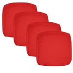 FLYMEI Outdoor Cushion Covers Replacement, Patio Loveseat Cushion Covers Only, Water Resistant Patio Cushion Cover (20'' X 18'' X 4'' 4Pack, Red)