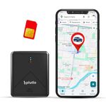 Plutlo Magnetic GPS Tracker (with 4G SIM Card) | Wireless GPS Tracker for Car, Kids School Bag, Scotty or Truck | 5000 mAh Battery | Real-Time Location | History Route Playback | SOS Alert | Geo Fence