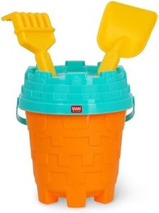 Legami - Secchiello Spiaggia Bambini, Set da Spiaggia con Secchiello, Paletta, Rastrello, Formine, Gioco da Spiaggia per Bambini, Ragazzi, Adulti