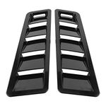 Bonnet Cooling Trim, Car 2Pcs air vent hood Universal ABS Plastic Hood Air Intake Panel Trim Bonnet Louver Cooling Vent Cover Car Exterior bonnet vents stick on