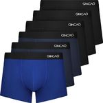 QINCAO Boxer Shorts Mens 6 Pack, No Itchy Labels, Cotton Underwear Retro Trunks, Underwear Gift Set