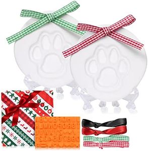 Pet Memorial Keepsake Ornament Kit - Dog & Cat Impression Kit as Loss Pet Keepsake and Gifts for Pet Lover (Clay Paw Print Keepsake Kit)