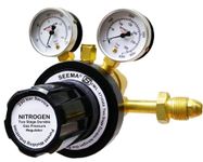 SEEMA® Two Stage Durable Nitrogen Gas Pressure Regulator | ISI Certified | Forged Brass | Leak Proof | Accurate Meter Reading | 6 Months Warranty