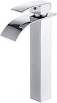 Bathroom Faucet Chrome GGStudy Single Handle One Hole Waterfall Bathroom Vessel Sink Faucet Bathroom Vanity Faucet