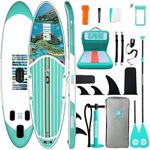 Niphean Inflatable Stand Up Paddle Board with SUP Accessories,Forest Green