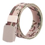 Sai Cyber Men's Tactical Belt Nylon Military Style Webbing Belt with Plastic Buckle (SK-50) (Beige)