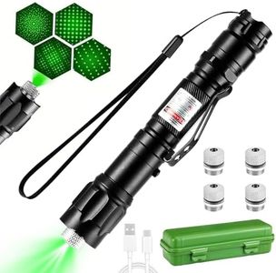 Green Laser Pointer High Power Laser Pointer,Rechargeable Tactical Laser Pointer, Long Range Flashlight
