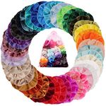 45 PCS Hair Scrunchies Velvet Elastic, Colorful Strong Hold Bobble Hair Bands Ties Ropes Scrunchie Ponytail Holder Headbands For Women Girls Lady Children Hair Accessories