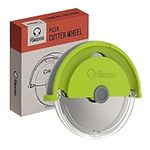 Chef Pomodoro Pizza Cutter Wheel with Protective Cover Blade Guard, Easy to Clean, 4-Inch / (10 cm) Super Sharp Slicer, Stainless Steel Kitchen Gadget, Pizza Making Accessories (Avocado Green)