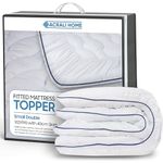 Acrali Home Quilted Fitted Small Double Mattress Topper, Deep Pocket 4ft Mattress Topper - Soft Mattress Topper Small Double Bed for Sofa bed Caravan Campervan, Cooling Mattress Topper(122X190+38cm)