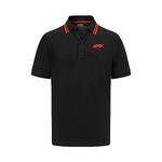 Formula 1 - Official Merchandise - F1 Mens Logo Polo - Black - Size: L, Black, Large