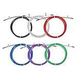 PATIKIL 10Ft Speed Jump Rope Replacement Cable, 6 Pack 2.5mm Professional Skipping Rope Steel Wire Replace for High Speed Jump Ropes, Multicolor