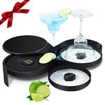 Artilife Margarita Salt Rimmer,Margarita Rimmer,Bartender Tool Cocktail Margarita Glass Rimmer 3 Tier Sugar Salt Rim Lime