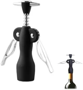 Sipoyen Winged Corkscrew Wine Bottle Opener Heavy Duty Manual Multifunctional Cork Screw for Waiter Gentlemen Figure