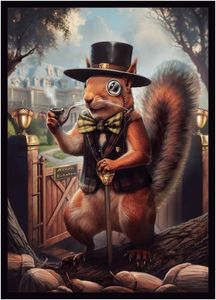 Fantasy North - Sir Peregin Nutley - Acorn Aristocrat - 100 Smooth Matte TCG Card Sleeves - Fits Magic MTG Commander Pokemon and Other Card Games - Playing Card Sleeves