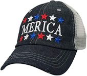 COCOVICI Womens Merica Hat | America Hat | USA Hat Cap | Fourth of July Hat | 4th of July Hat Dark Grey