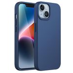 JETech Silicone Case for iPhone 14 6.1-Inch, Silky-Soft Touch Full-Body Protective Phone Case, Shockproof Cover with Microfiber Lining (Cobalt Blue)