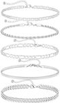 DEARMAY Silver Ankle Bracelets for 