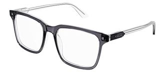 Gucci GG1120O 002 Eyeglasses Men's Grey Full Rim Rectangle Shape 55mm, Grey-002, Lens-55 Bridge-19 B-43.9 ED-60.2 Temple-145