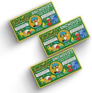 Fishwife Cantabrian Anchovies 3-Pack (1.73 Ounce) | Wild-Caught & Hand-Packed with Spanish Extra Virgin Olive Oil | MSC-Certified Sustainable Seafood, High Protein, Gluten Free, Paleo Friendly, Omega-3s