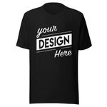 Design Your Own | Custom Personalized T-Shirt for Men & Women Adult Tee Black L