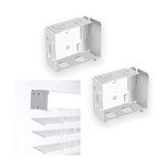 AZWOOD Venetian Wood Blind Fittings Box Mounting Bracket,​ 2PCS White Window Blinds Headrail Brackets Track End Holder for 2inch Venetian/Wood Blinds