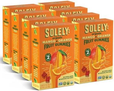 SOLELY - Organic Mango & Orange Whole Fruit Gummies (Pack of 8 Boxes, 5 Bags per Box) - School Snacks - Healthy Snacks for Adults & Kids - Non GMO, Vegan Snacks, Shelf Stable - 40 Bags (3.5 oz)