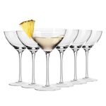 KROSNO Martini Cocktail Glasses | Set of 6 | 8.3 oz | Harmony Collection | Perfect for Home, Restaurants and Parties | Dishwasher Safe