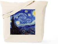 CafePress Starry Night by Vincent Van Gogh Tote Bag Natural Canvas Tote Bag, Reusable Shopping Bag